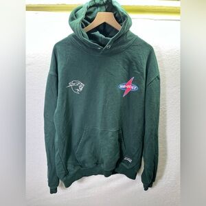 Mr. Beast Green Hoodie Sweatshirt Mens XL logo Warm Heavyweight Creator 2144